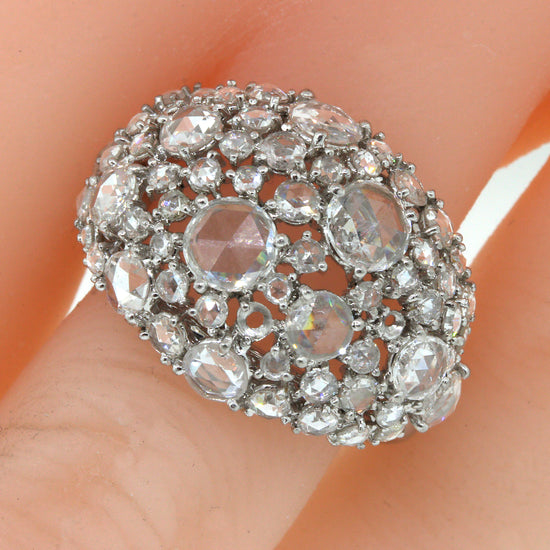 Rose Cut Diamond Dome Ring