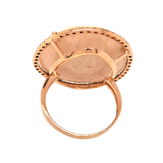Amazonite & Chocolate Diamond Ring in 18k Gold