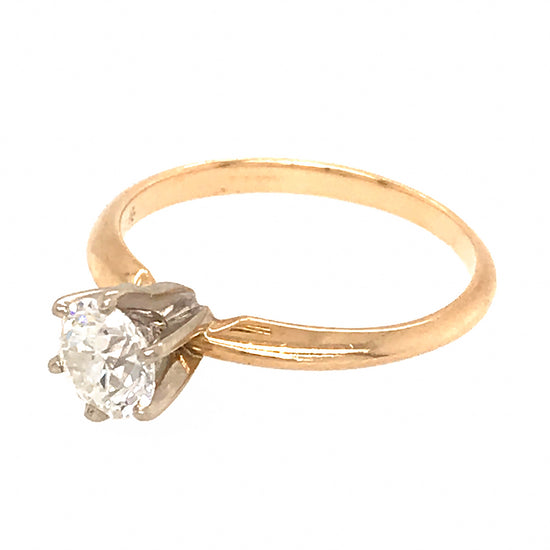 Load image into Gallery viewer, Pretty 14k Yellow Gold Diamond Solitaire Engagement Ring
