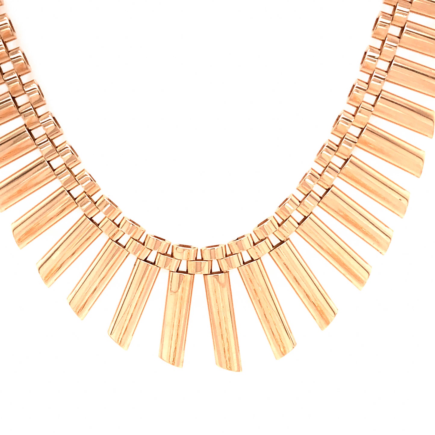 18K Yellow Gold Retro Dangle Necklace