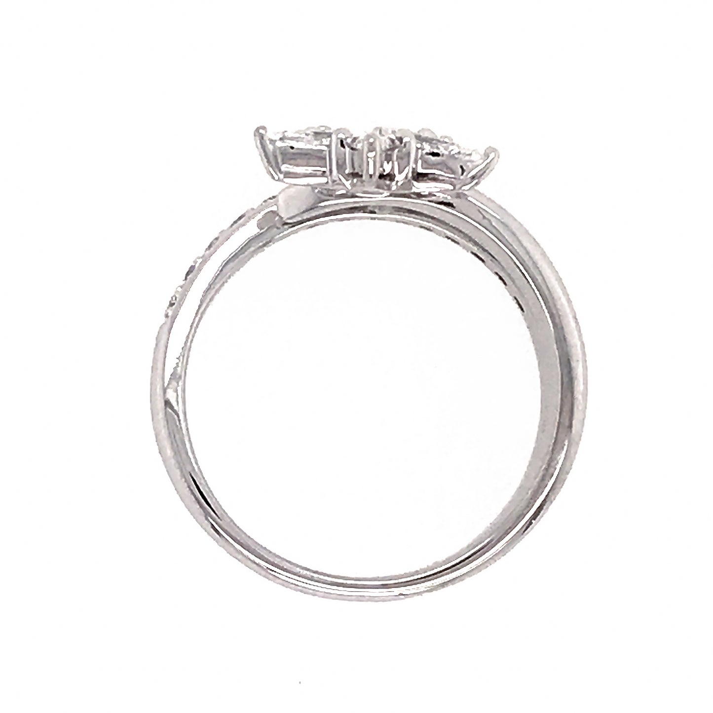 Fortunoff 18k White Gold Diamond Shooting Star Ring Size 6.75
