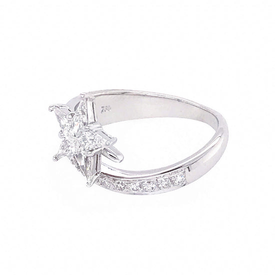 Load image into Gallery viewer, Fortunoff 18k White Gold Diamond Shooting Star Ring Size 6.75
