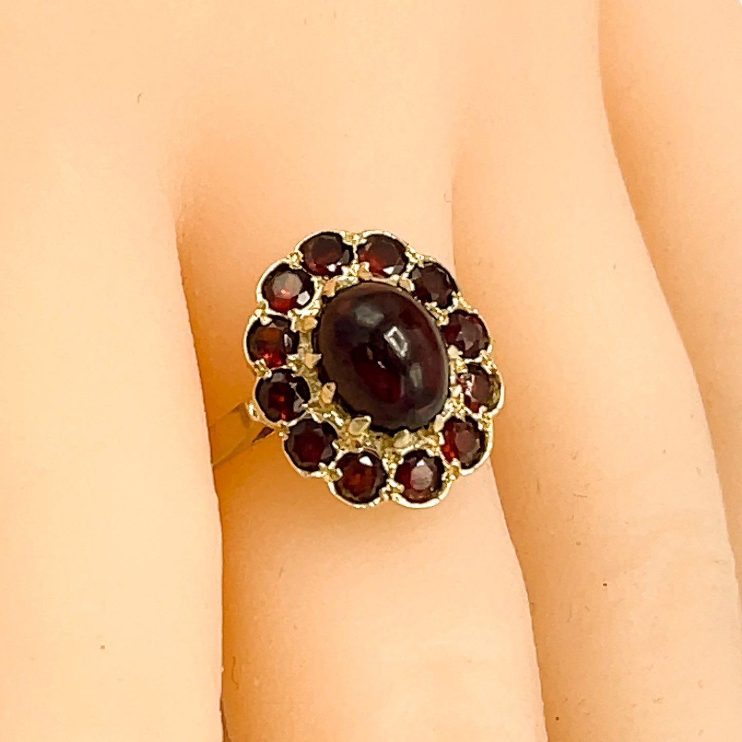 Estate Cabochon Garnet Ring