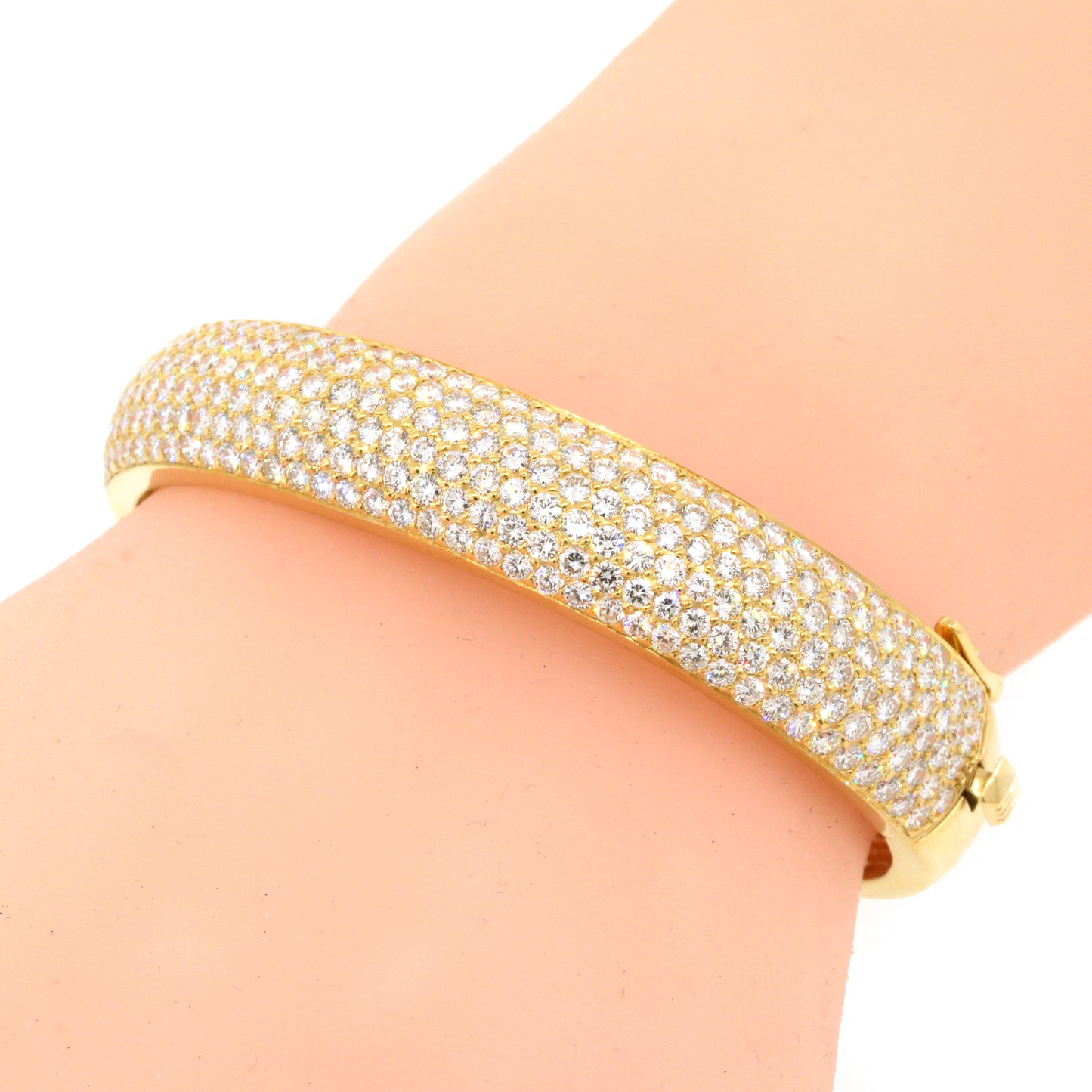 Sparkling Diamond Pave Bangle Bracelet