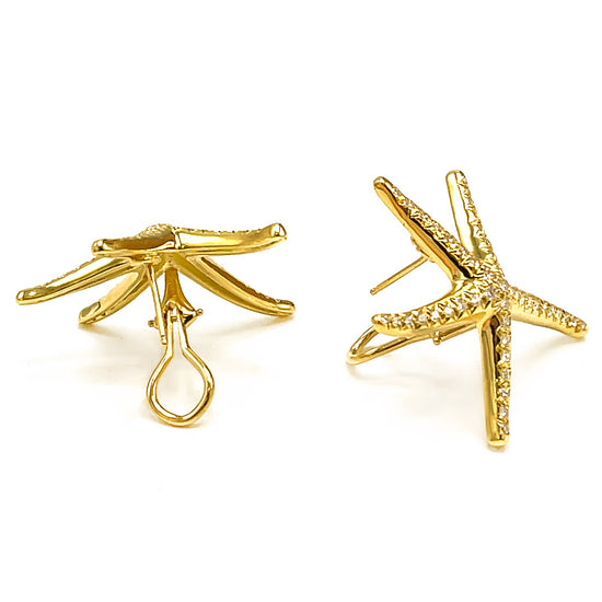 Load image into Gallery viewer, Diamond Starfish Earrings
