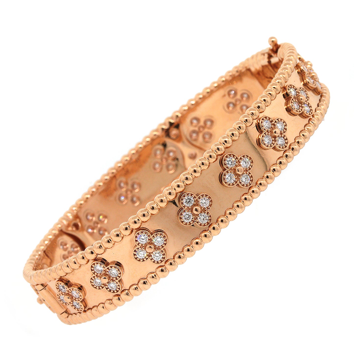 Pre-Owned Van Cleef & Arpels Perlée Collection Diamond Bracelet in 18k Gold