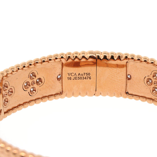 Pre-Owned Van Cleef & Arpels Perlée Collection Diamond Bracelet in 18k Gold