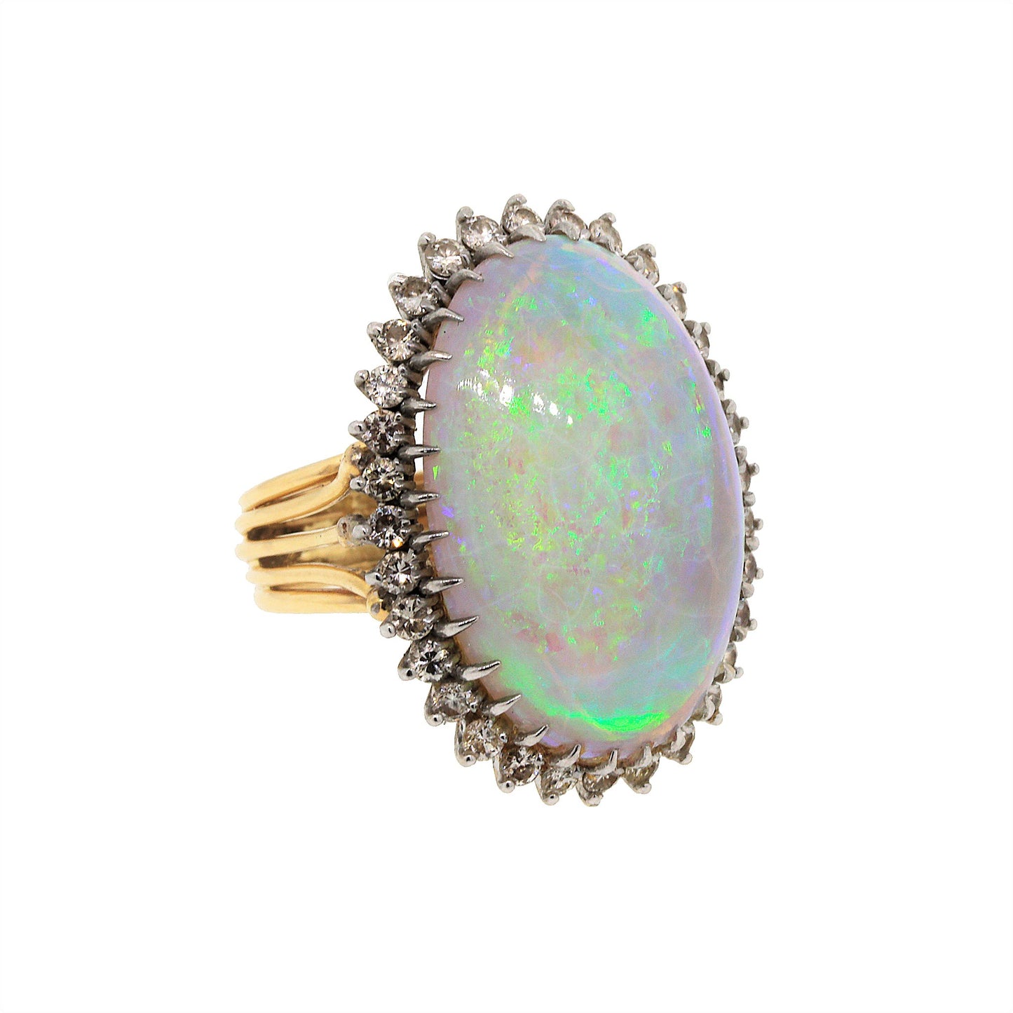Load image into Gallery viewer, Opal and Diamond Cocktail Ring
