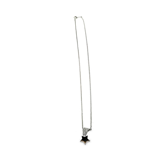 Christian Dior Platinum Diamond Star Necklace Length: 15"