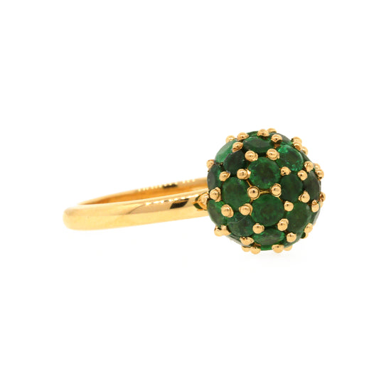 Load image into Gallery viewer, Dainty Emerald Ball Ring
