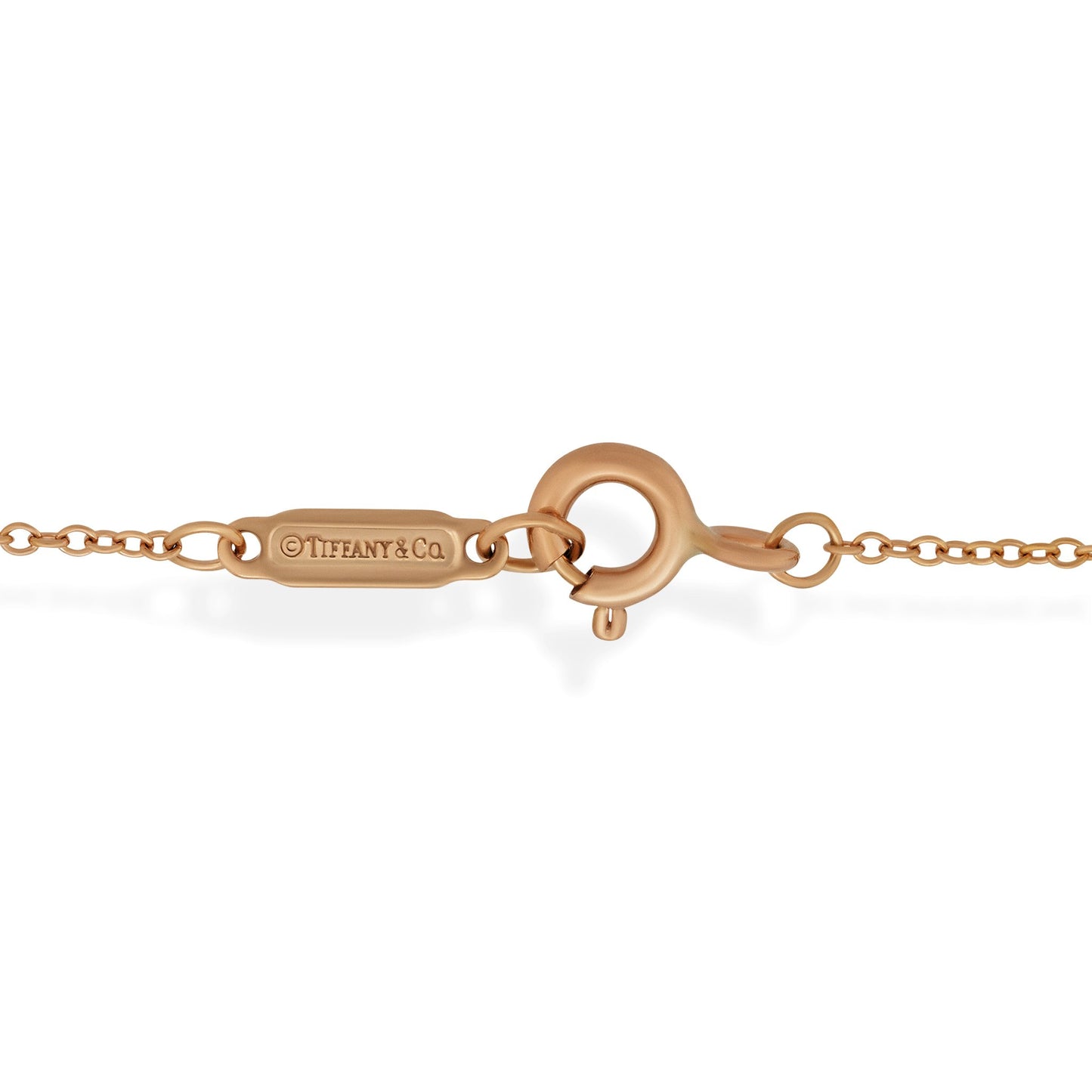 Tiffany & Co. 18K Rose Gold Lock Heart Pendant Necklace Length: 16"