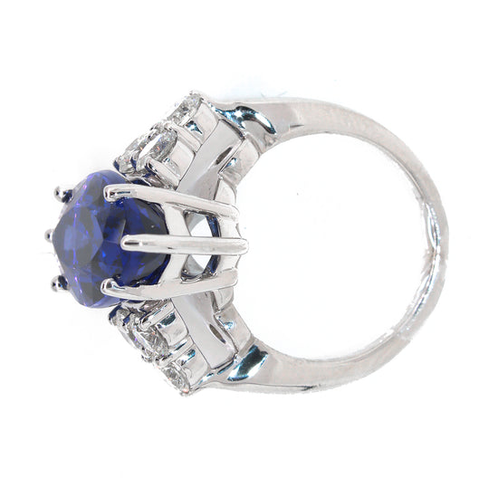 Rare Gemstone-Quality Tanzanite & Diamond Ring