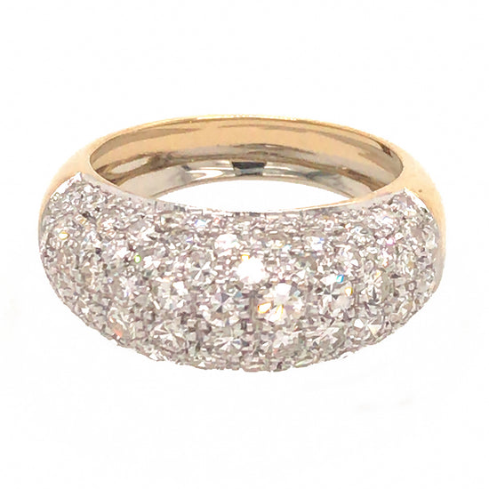 18k Two-tone Gold Pave Diamond Ring