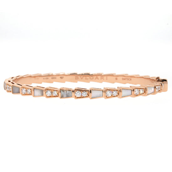 Load image into Gallery viewer, Bvlgari Serpenti Viper Bracelet - Mother of Pearl and Diamond
