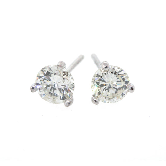 Classic White Gold Diamond Studs Earrings