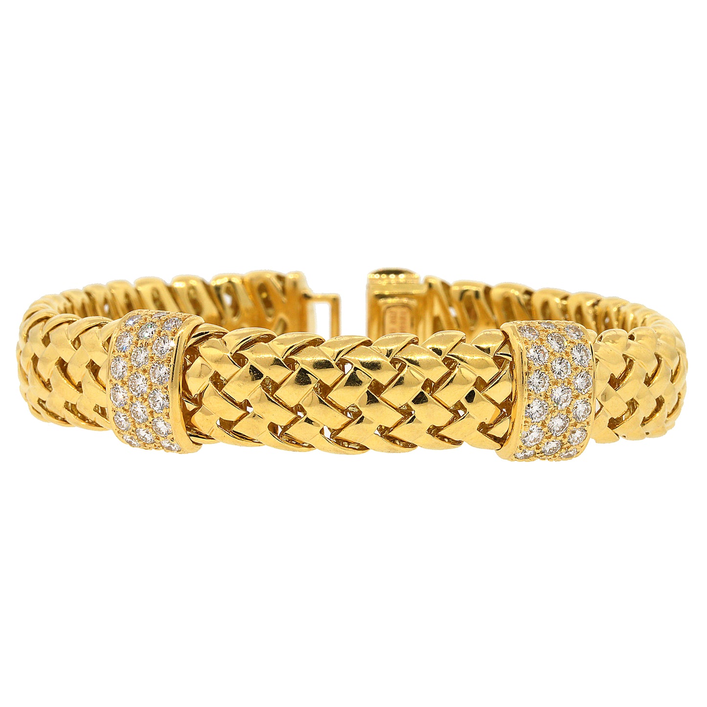 Tiffany and Co. Woven Link Vannerie Diamond Bracelet