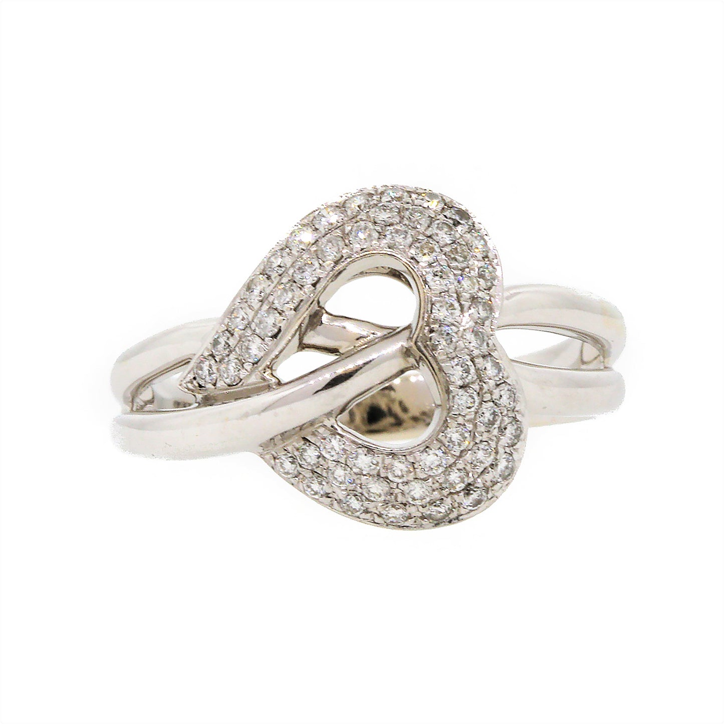 Load image into Gallery viewer, White Gold Diamond Heart Ring
