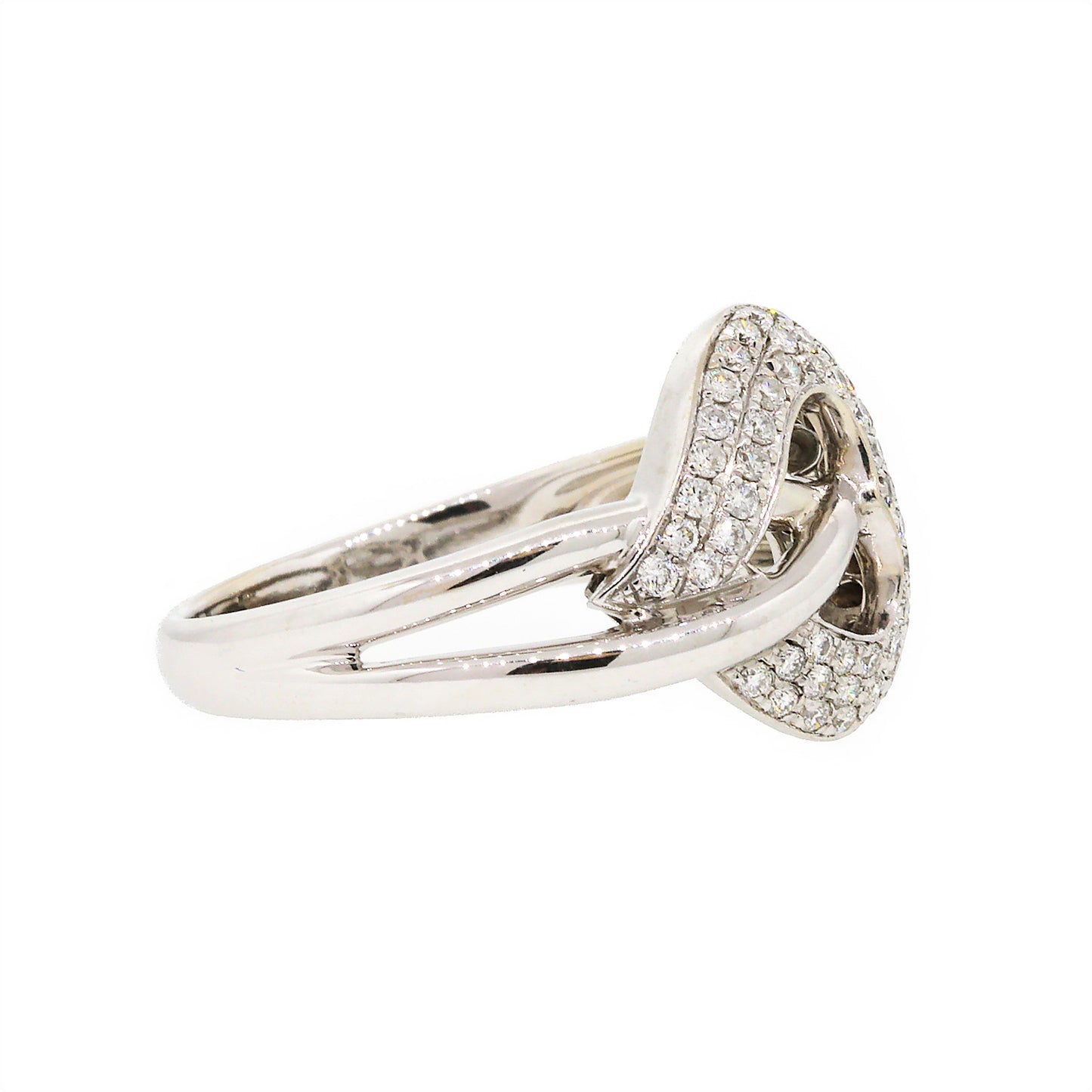 Load image into Gallery viewer, White Gold Diamond Heart Ring
