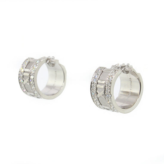 Load image into Gallery viewer, Tiffany &amp;amp;  Co. Vintage Atlas Diamond Earrings
