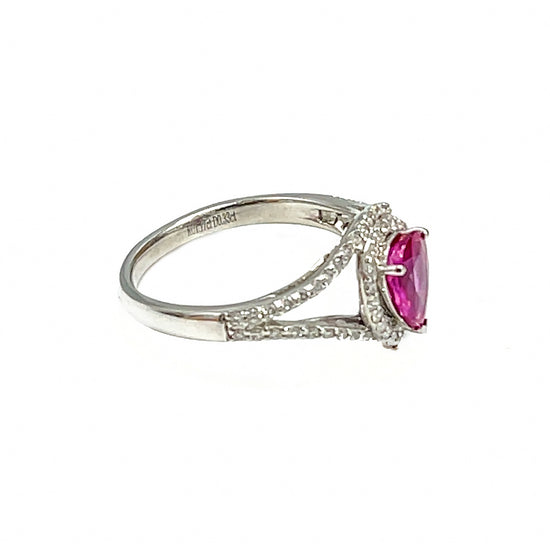Load image into Gallery viewer, Orianne GIA Certified No-Heat Ruby Pear-Shaped Ring
