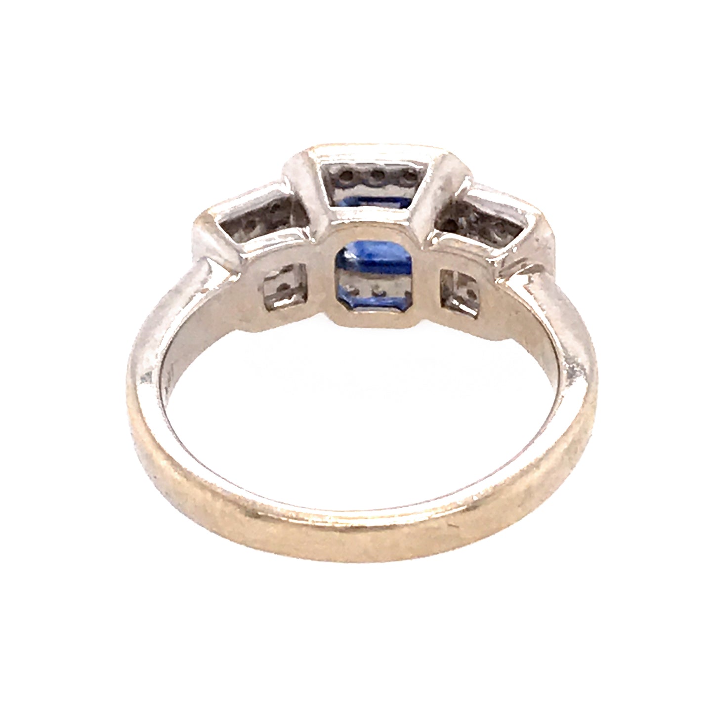 Load image into Gallery viewer, Estate 18k White Gold Sapphire and Diamond Cluster Ring
