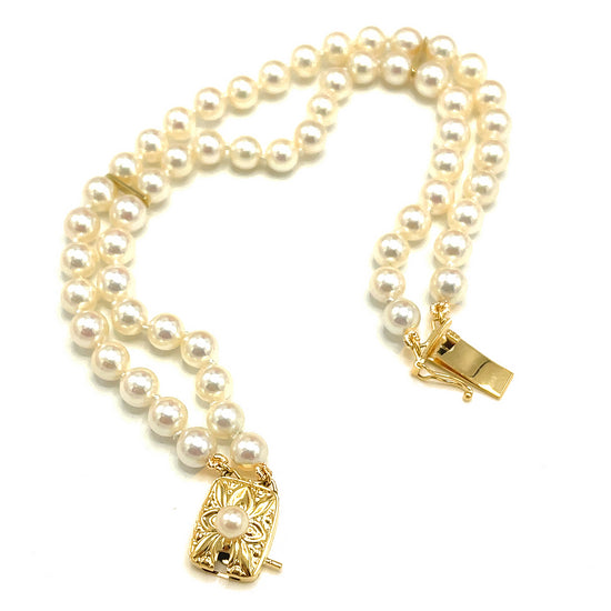 Mikimoto Double Strand Pearl Bracelet