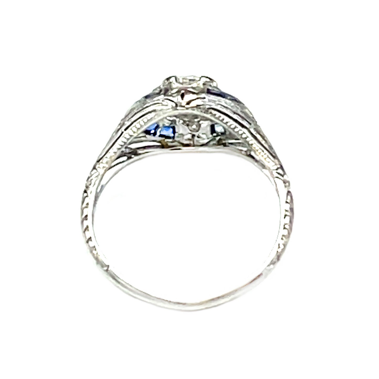 Load image into Gallery viewer, Platinum Art Deco Diamond Engagement Ring
