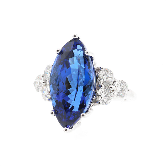 Rare Gemstone-Quality Tanzanite & Diamond Ring