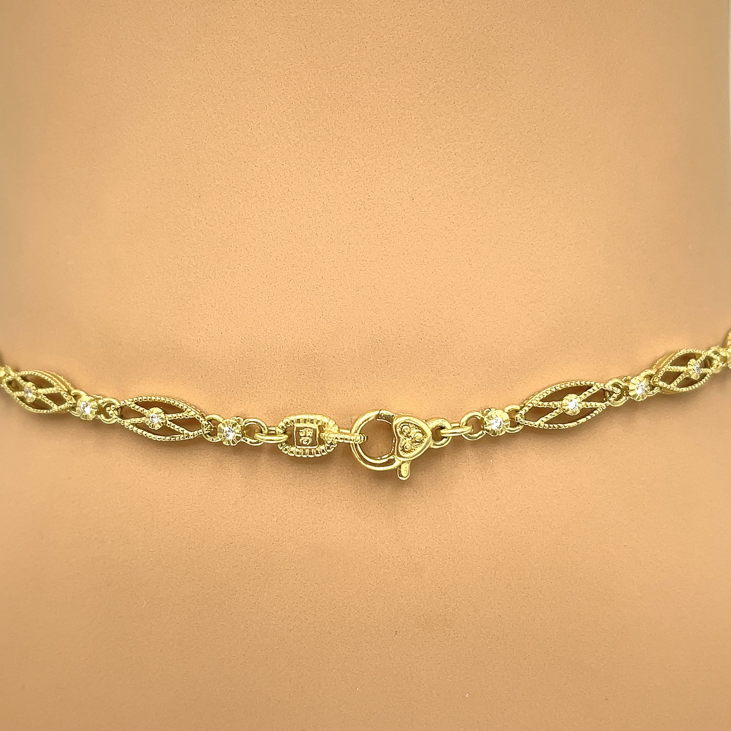 Judith Ripka Vintage Citrine Pendant Necklace