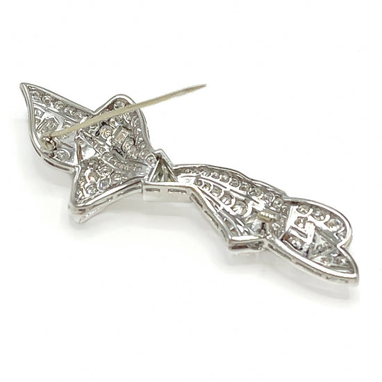Handmade Diamond Ribbon Brooch