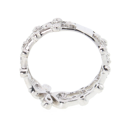 Diamond Flower Band Ring