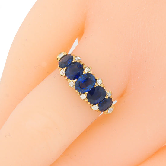Load image into Gallery viewer, GIA Certified No-Heat Sapphire and Diamond Ring
