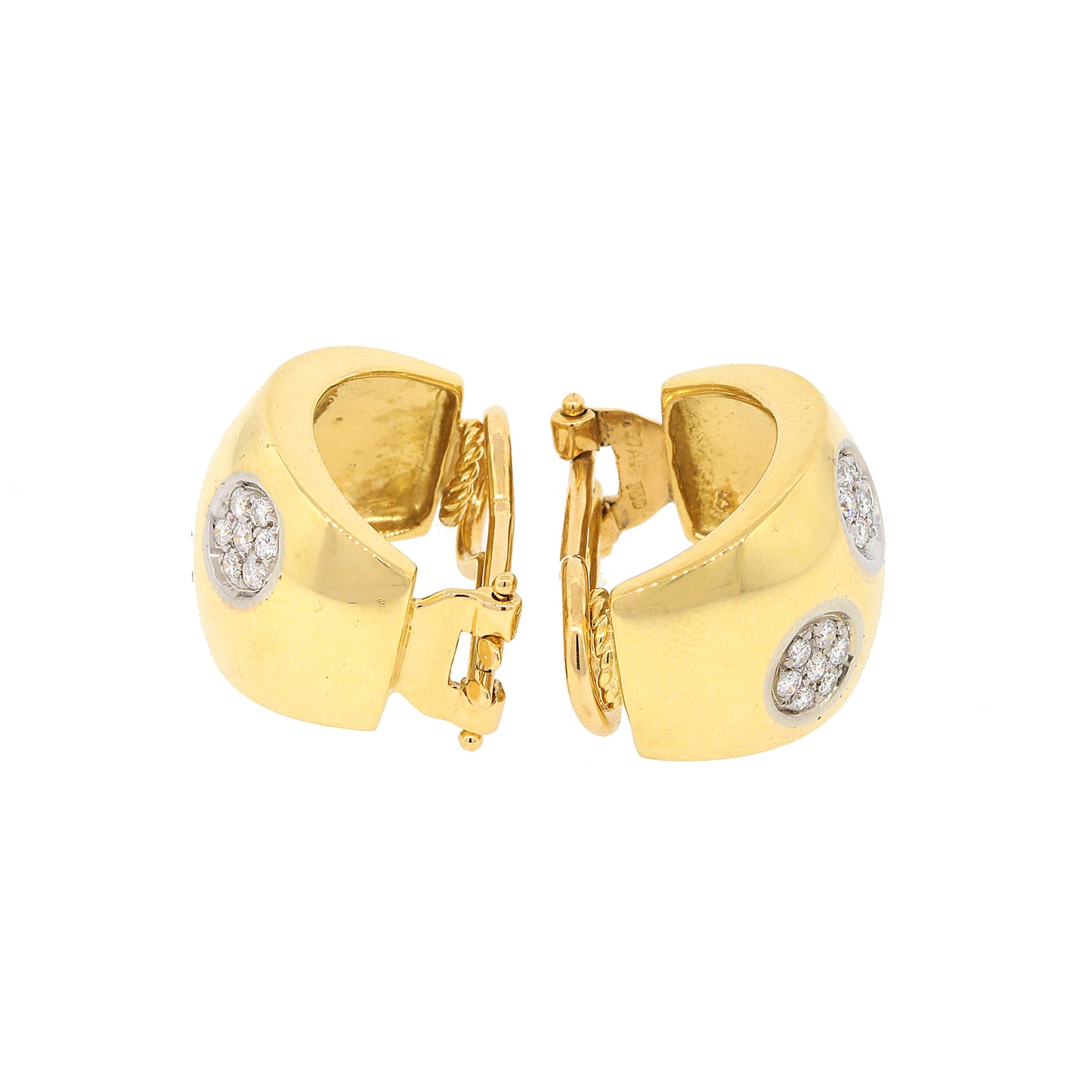 Load image into Gallery viewer, Polka Diamond Clip Earrings
