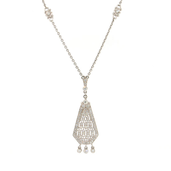 Judith Ripka Vintage Diamond  Pendant Necklace