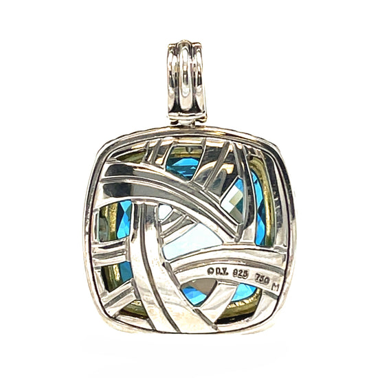 David Yurman Albion Blue Topaz 26 mm Pendant Enhancer