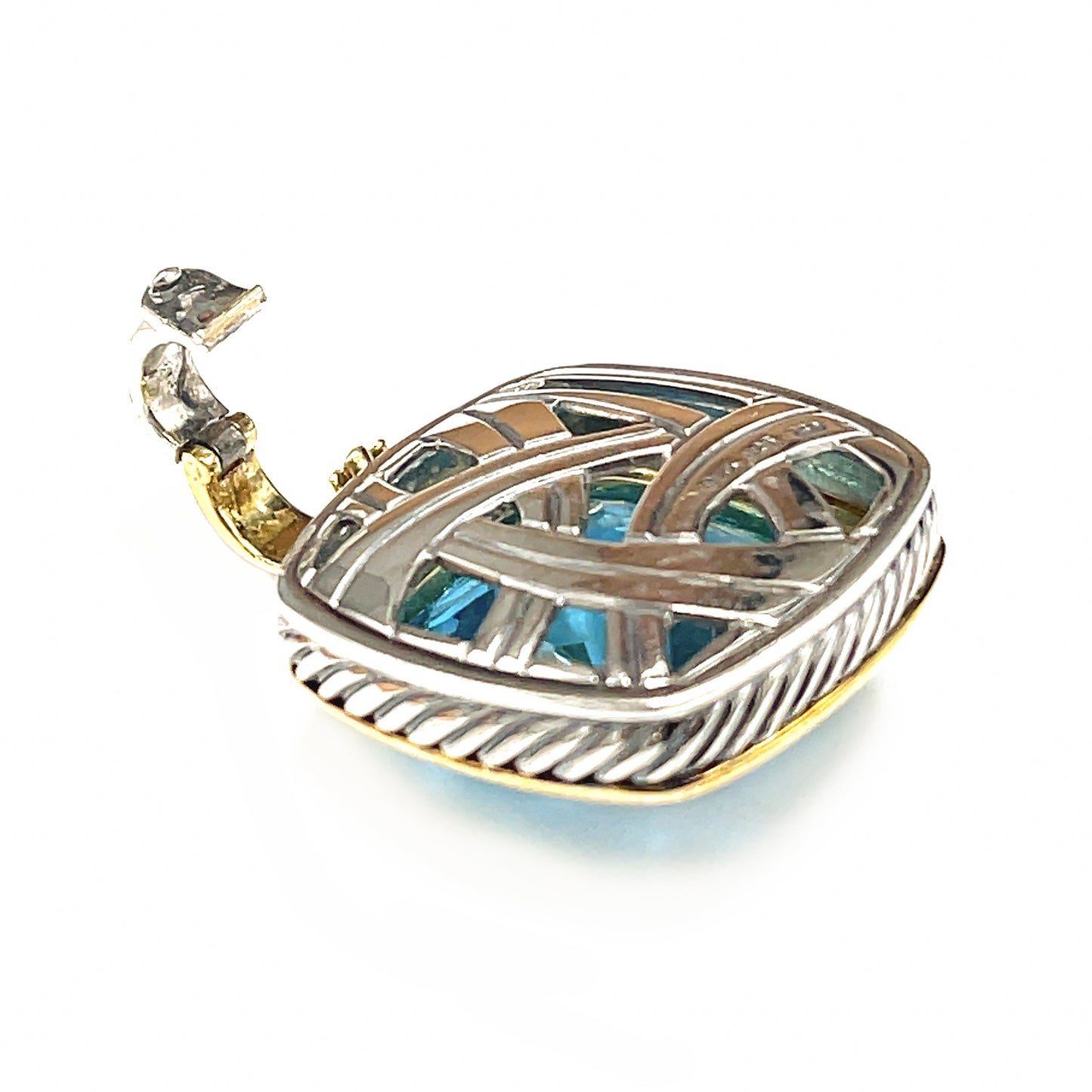 David Yurman Albion Blue Topaz 26 mm Pendant Enhancer