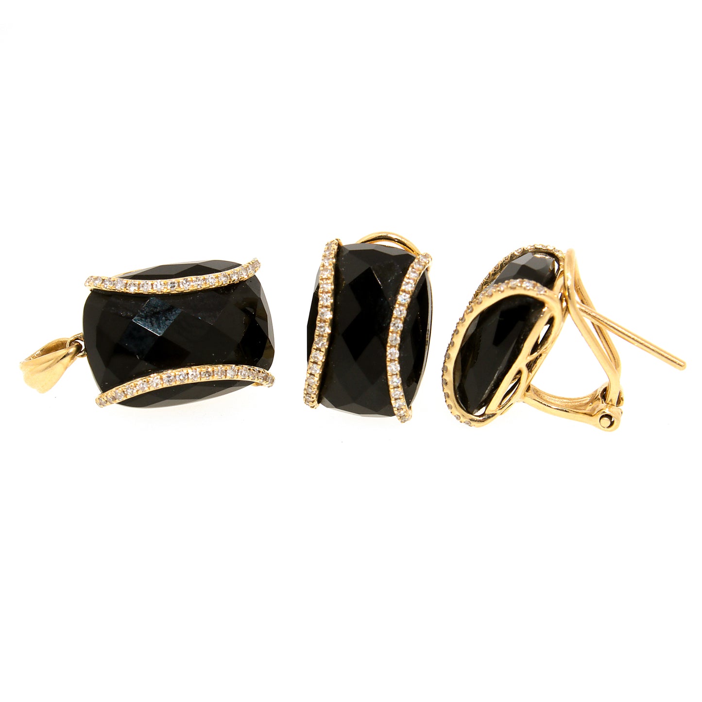 Load image into Gallery viewer, Effy Yellow Gold Onyx and Diamond Jewelry Set
