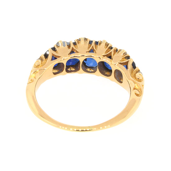 GIA Certified No-Heat Sapphire and Diamond Ring
