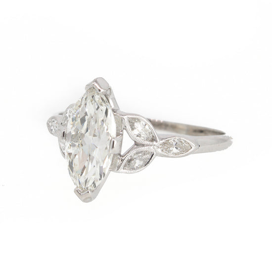 Load image into Gallery viewer, GIA Certified Marquise Cut Diamond Engagement Ring

