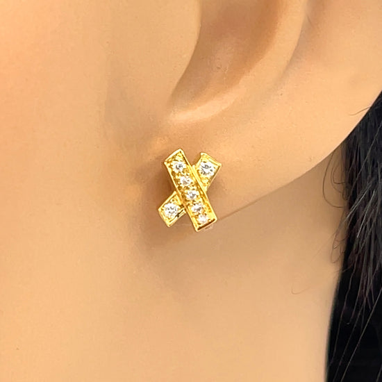 Small XO Love Diamond Stud Earrings