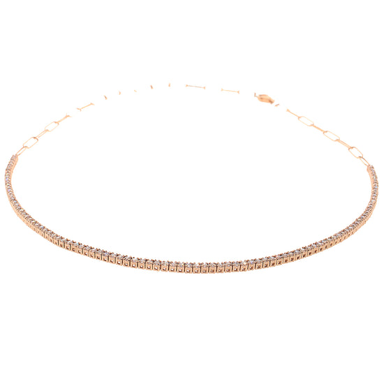 Diamond Tennis Choker Necklace