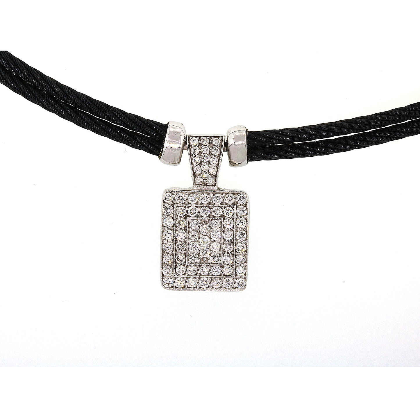 Philippe Charriol Celtic Noir Pave Diamond Necklace