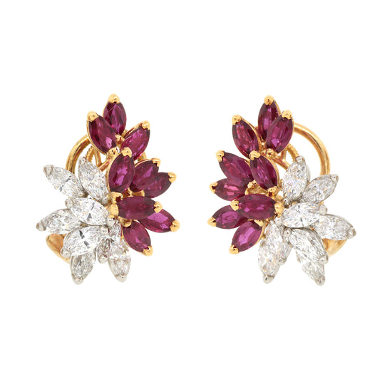 Ruby and Diamond Earrings