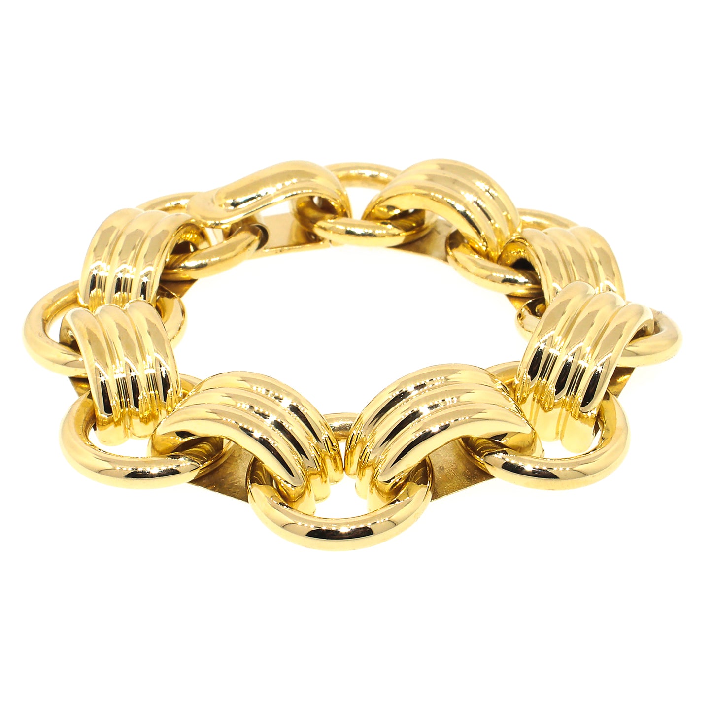 18k Yellow Gold Large Link Bracelet