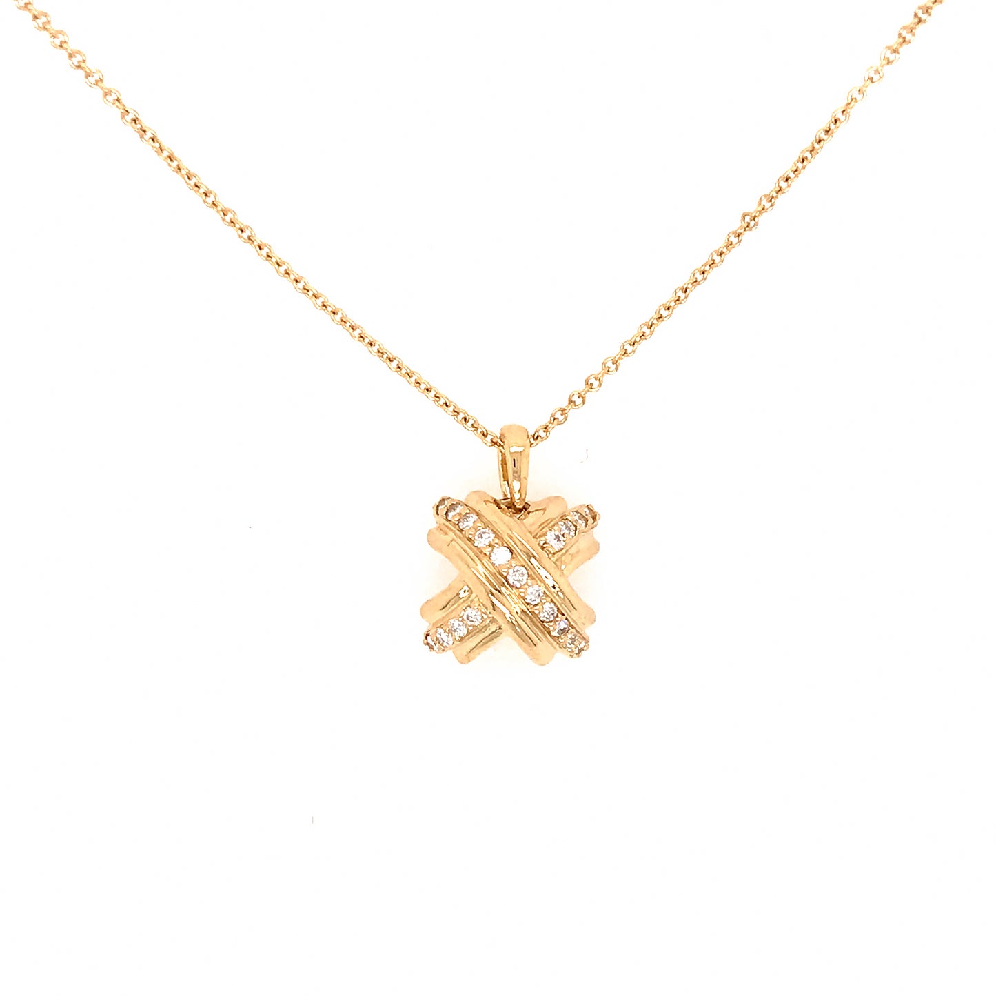 Tiffany and Co. Signature X Diamond Necklace