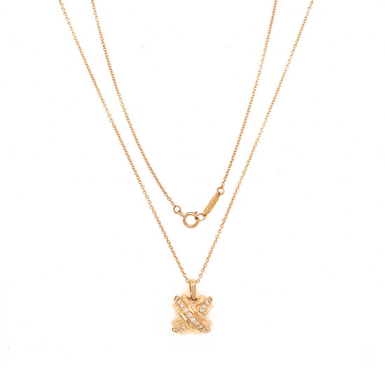 Tiffany and Co. Signature X Link Yellow Gold Necklace at 1stDibs | tiffany  x necklace gold, tiffany gold x necklace, tiffany graffiti x necklace