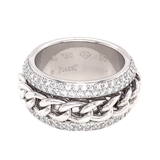 Piaget Diamond & Chainlink Ring in 18k Gold