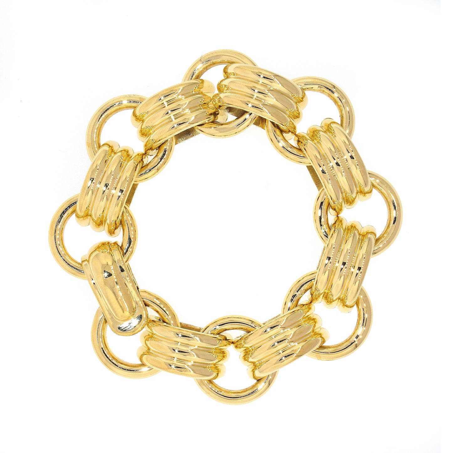 Load image into Gallery viewer, Classical Gold Link Bracelet in 18k
