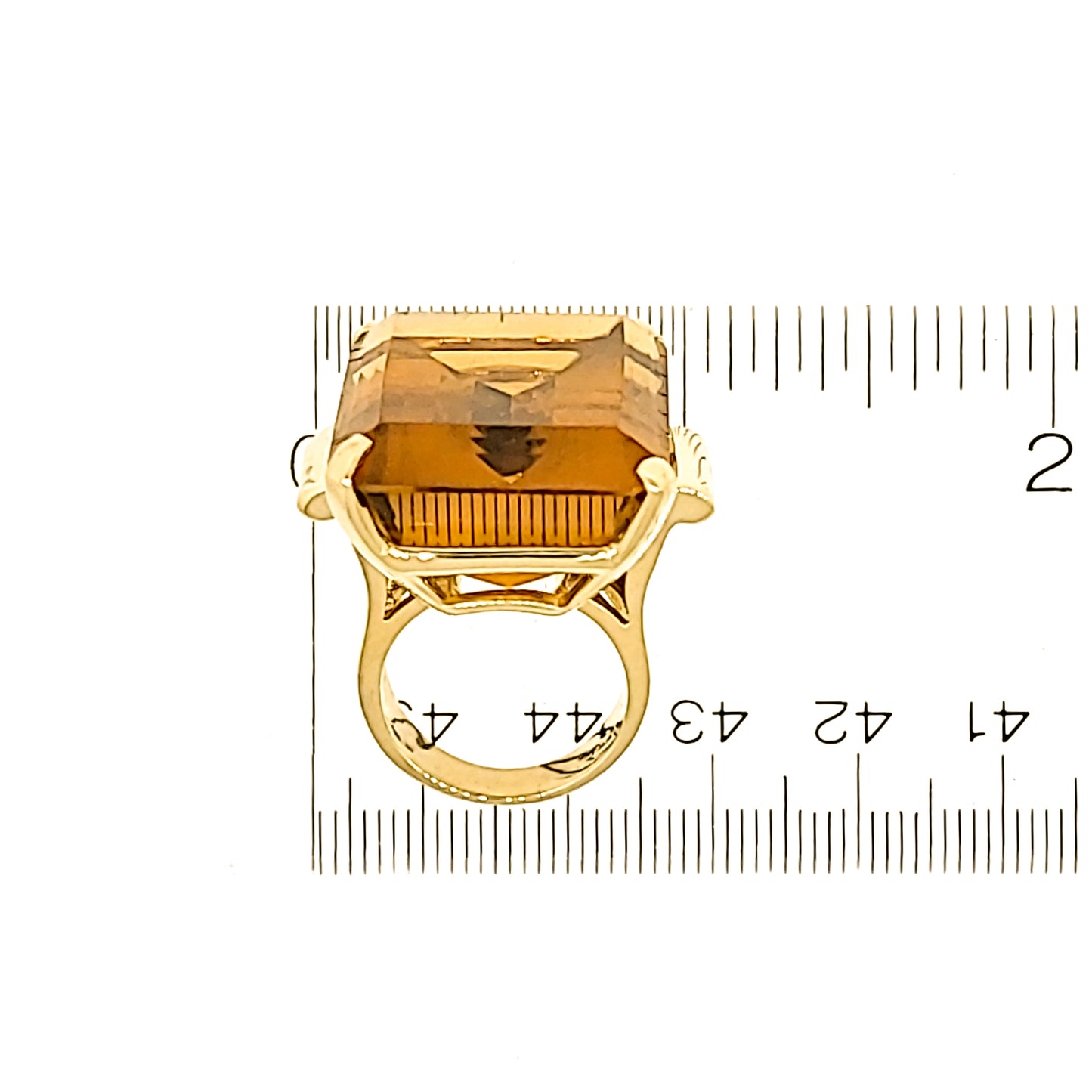 Load image into Gallery viewer, Fabulous Retro Citrine Yellow Gold Ring
