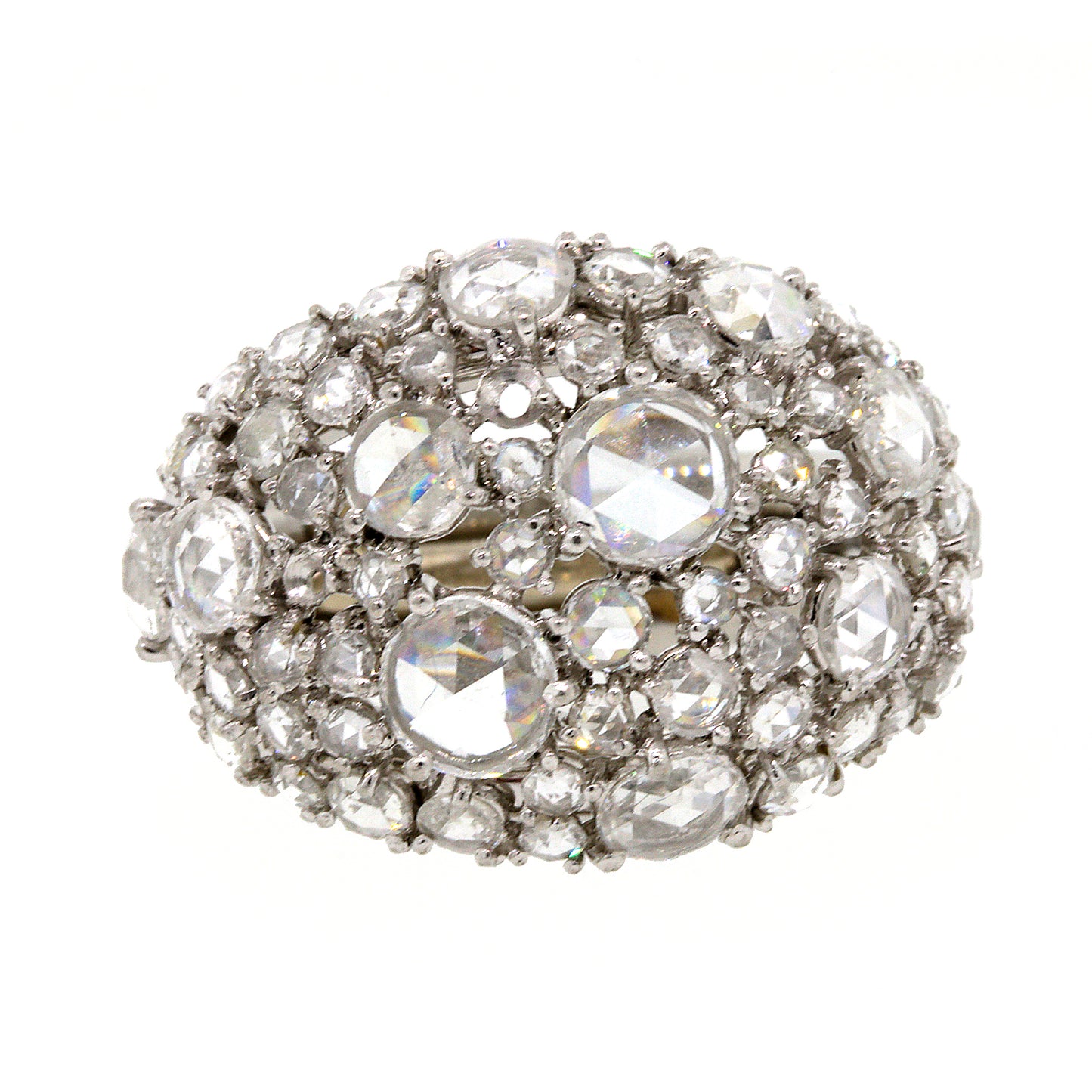 Rose Cut Diamond Dome Ring